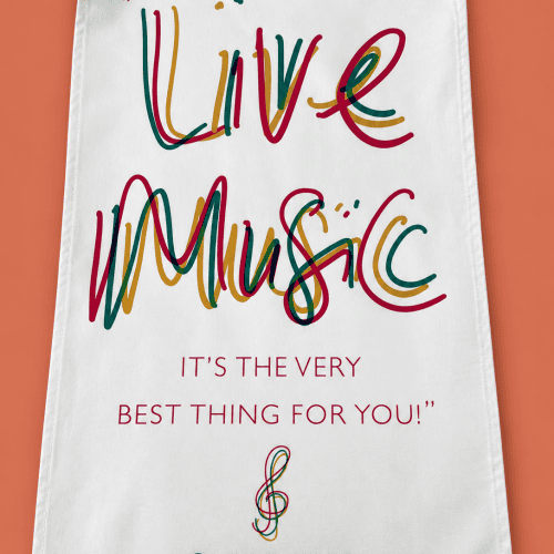 Live Music TealTowel